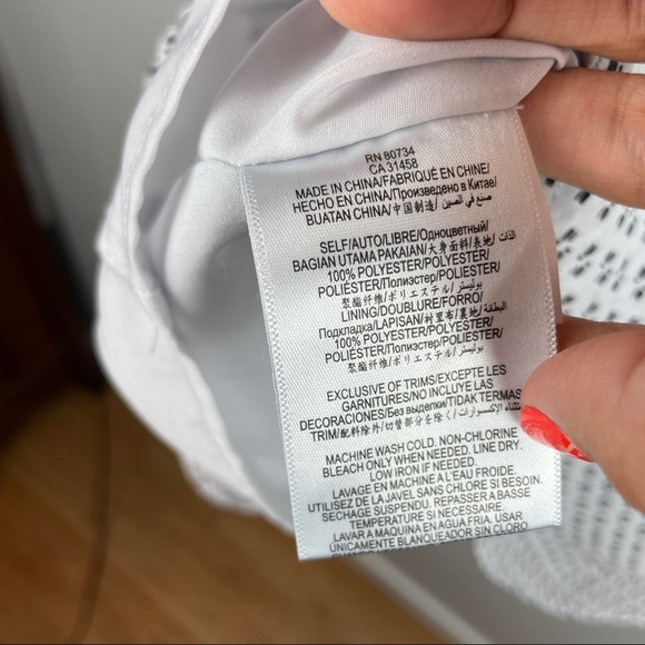 BCBGeneration‎ Cross Back Mini Dress in White Combo - Picture 8 of 8